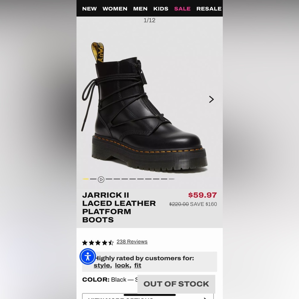 Dr. Martens Jarrick II Boot size 8L